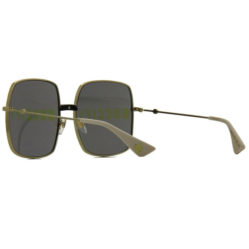 Gucci Gg0414S 002 Square Metal Negro Dorado