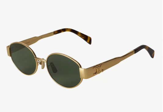 Celine CL40235U 30N Oval Shape Black Gold