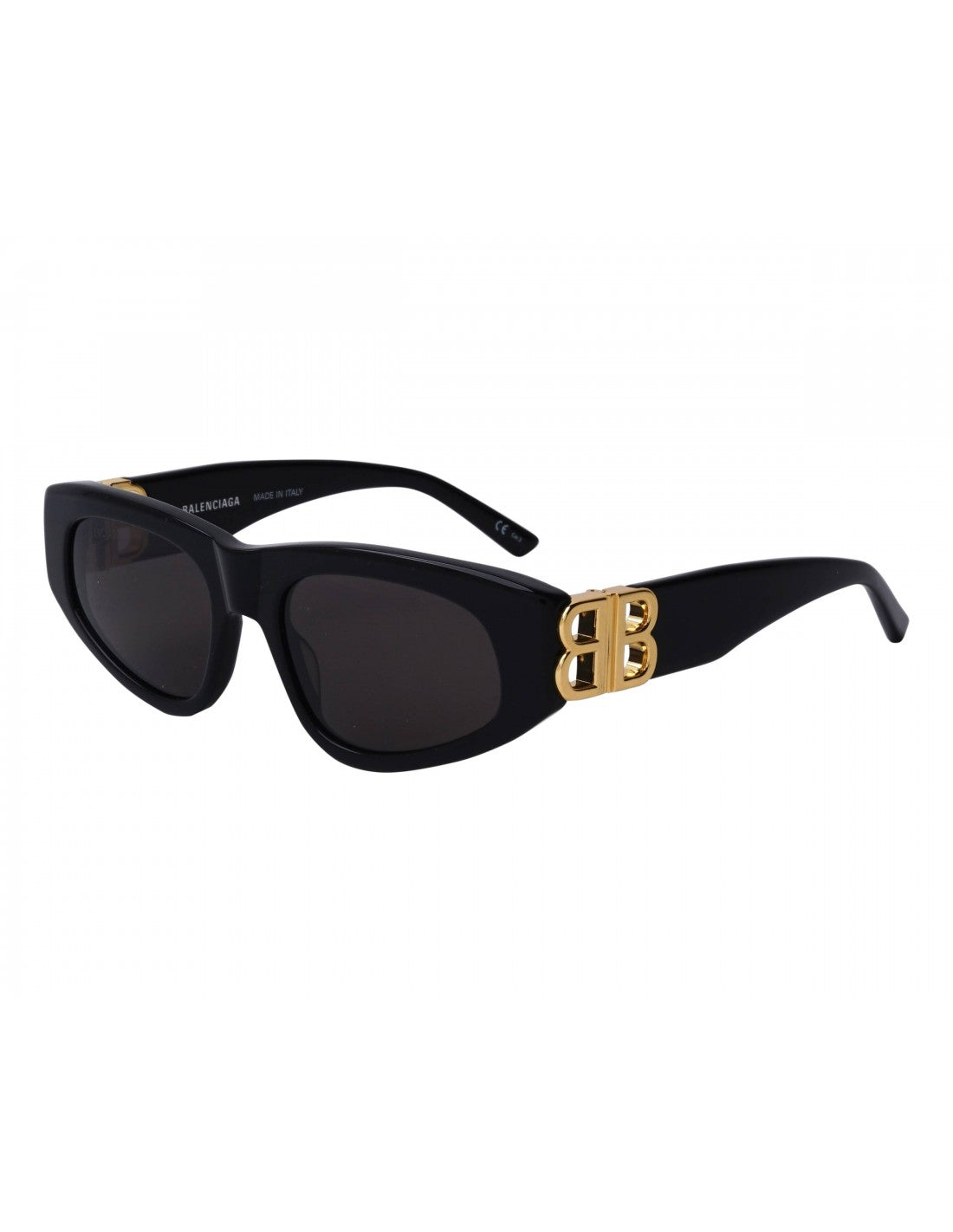 Balenciaga BB0095S 001 Square Eye Cat Black Gold