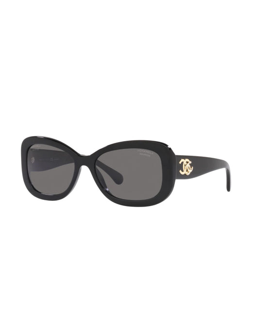 Chanel CH5468-B c.501 Square shape Negro Dorado