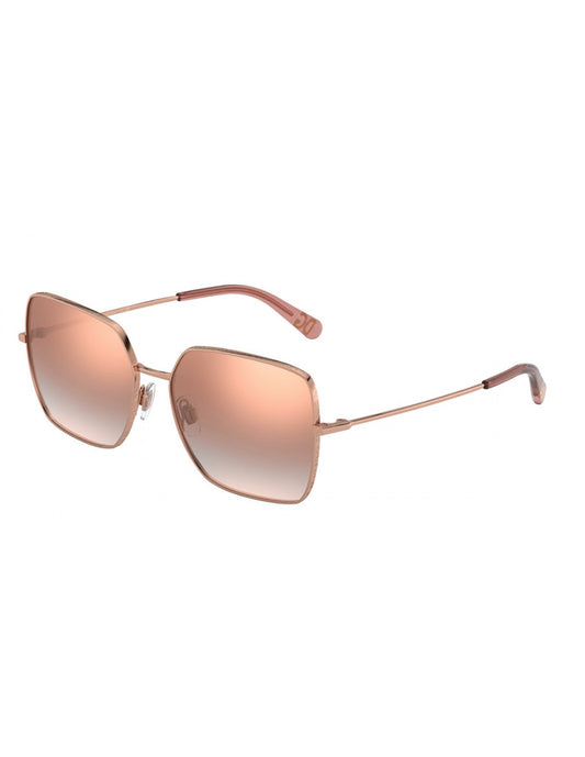 Dolce & Gabbana DG2242 12986F Square Shape Rosa Espejo Bronce