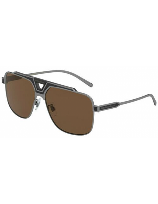 Dolce & Gabbana DG2256 1350/73 Aviator Square Cafe Gunmetal