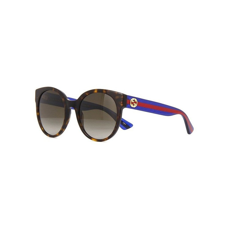 Gucci Gg0035s 004 Round Shape Cafe Degradado Carey Azul