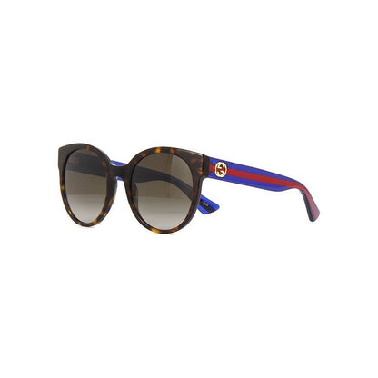 Gucci Gg0035s 004 Round Shape Cafe Degradado Carey Azul
