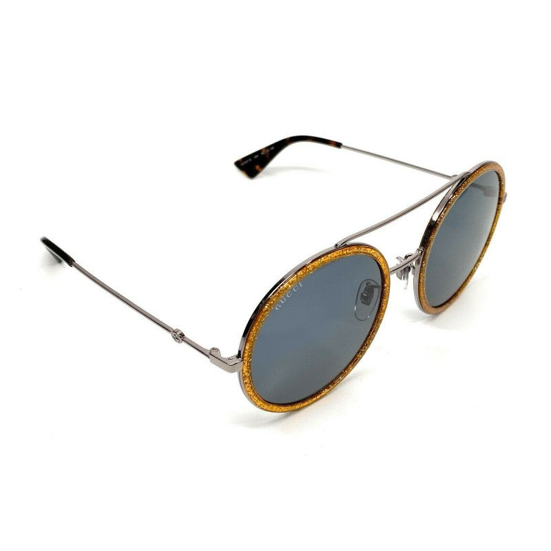 Gucci Gg0061s 004 Round Double Bridge Naranja Gris Original