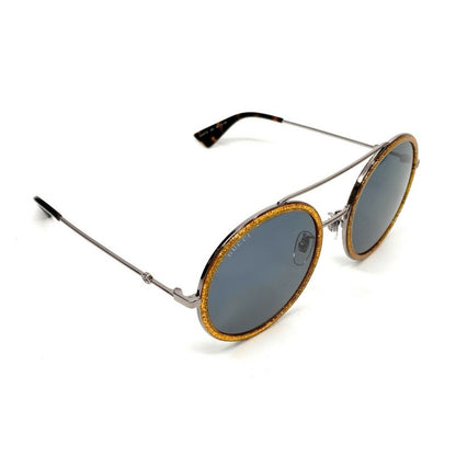 Gucci Gg0061s 004 Round Double Bridge Naranja Gris Original