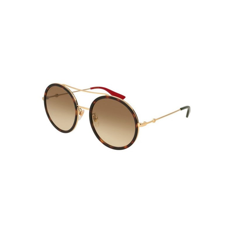 Gucci Gg0061s 013 Round Double Bridge Cafe degradado Carey