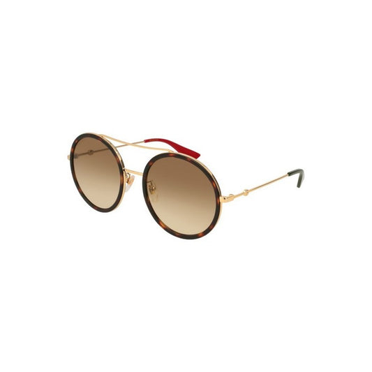 Gucci Gg0061s 013 Round Double Bridge Cafe degradado Carey