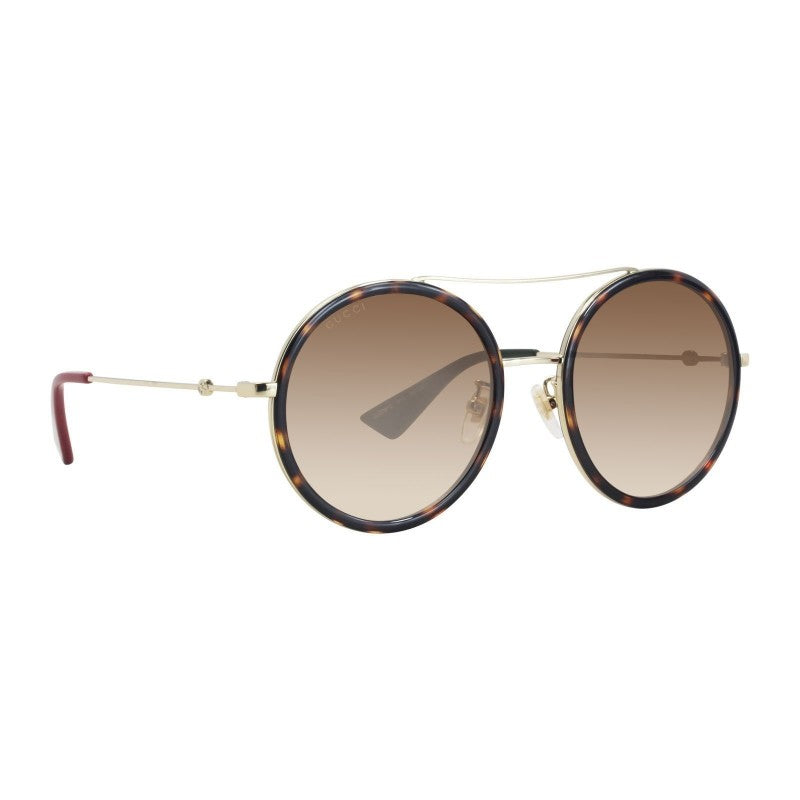 Gucci Gg0061s 013 Round Double Bridge Cafe degradado Carey