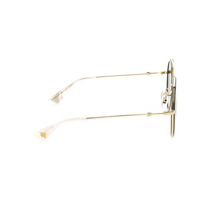 Gucci Gg0061s 014 Round Double Bridge Negro Espejo dorado