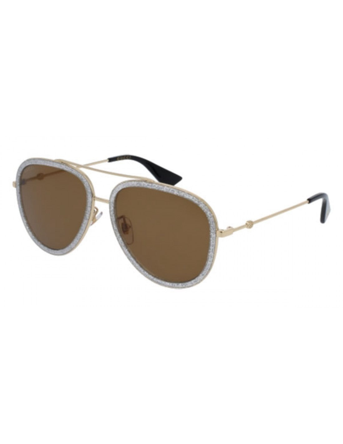 Gucci Gg0062s 004 Aviador Tranparente Brillante Dorado