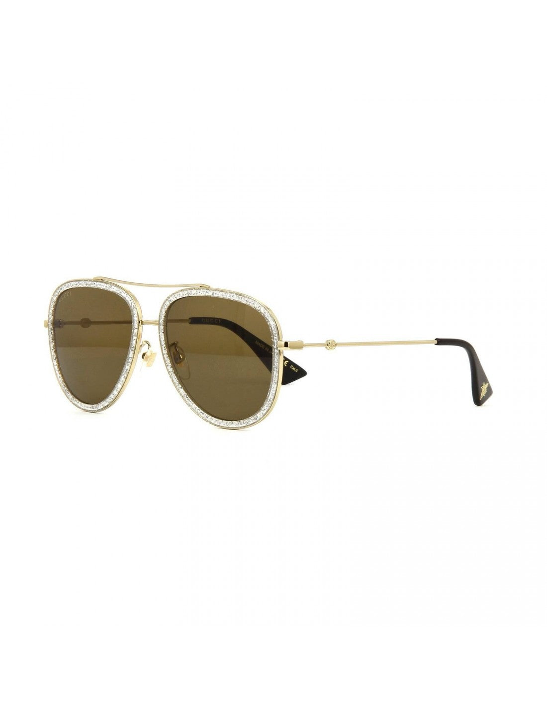 Gucci Gg0062s 004 Aviador Tranparente Brillante Dorado