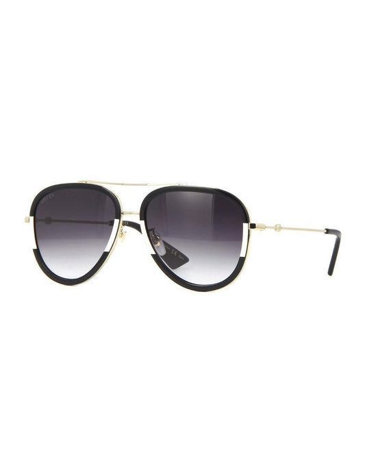 Gucci Gg0062s 006 Aviador Negro Degradado Blanco Original