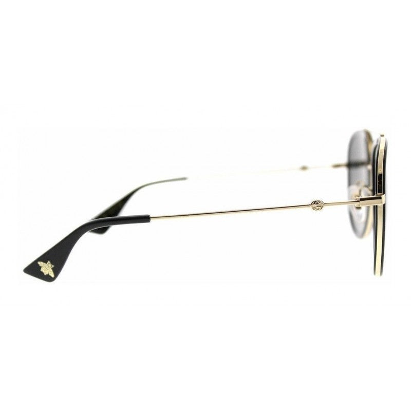 Gucci Gg0062s 007 Aviador Negro Degradado Dorado Original