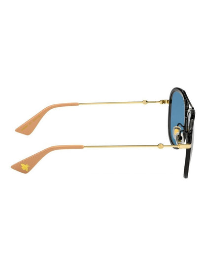 Gucci Gg0062s 017 Aviador Azul Transparente Negro Original