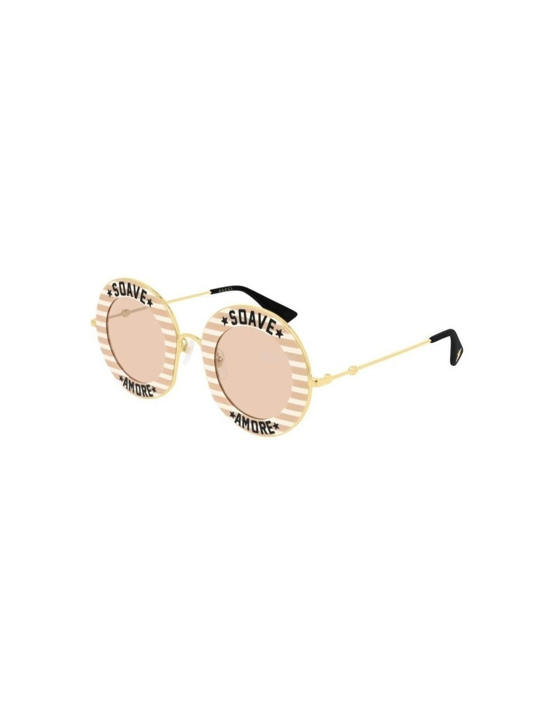 Gucci Gg0113s 009 Round * Soave * Amore * Rosa Blanco Icon