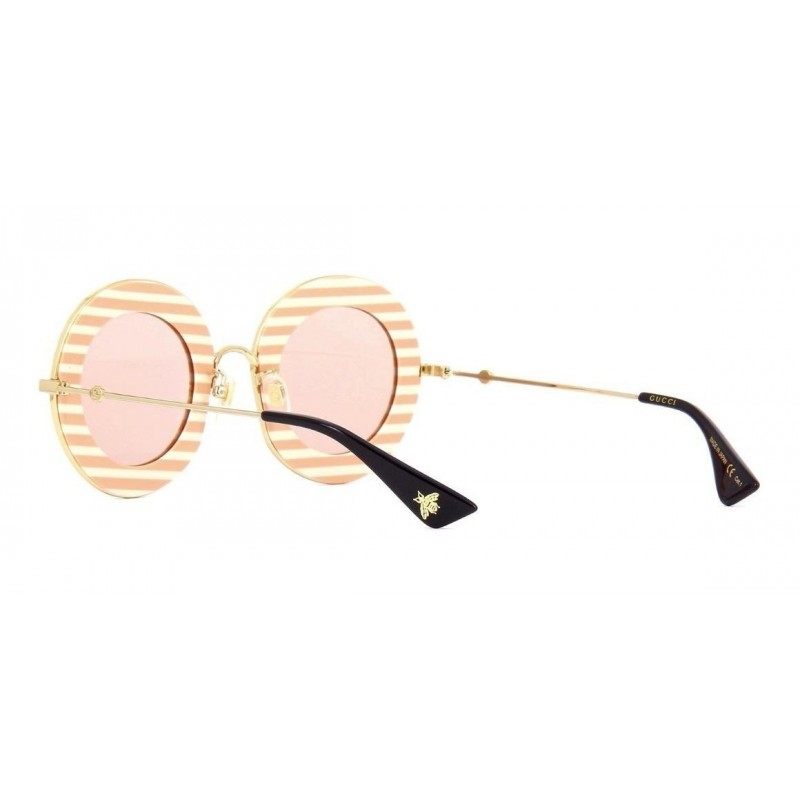 Gucci Gg0113s 009 Round * Soave * Amore * Rosa Blanco Icon