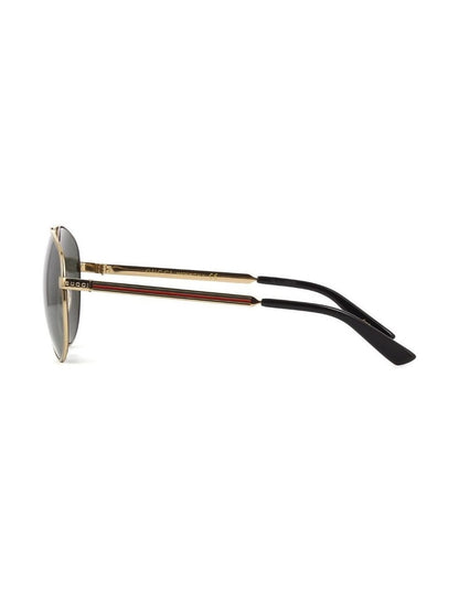 Gucci Gg0137s 002 Aviador Plata Espejo Dorado Original Gota
