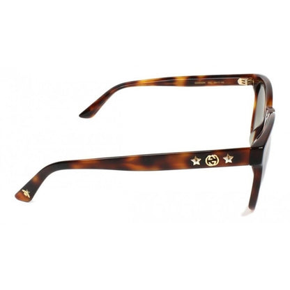 Gucci Gg0035s 011 Round Shape Cafe Carey Gris Original Acetato