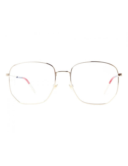 Gucci GG0396O 002 Hexagonal Dorado Blanco rojo Original
