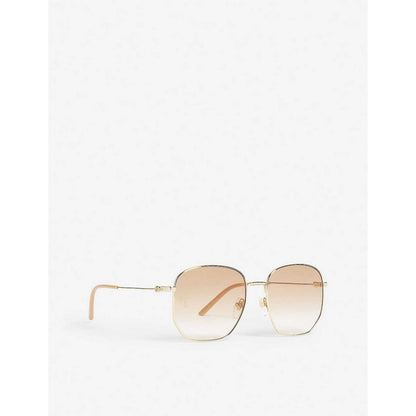 Gucci GG0396S 003 Hexagonal Cafe degradado Dorado