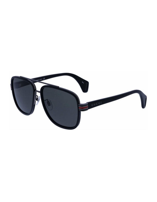 Gucci Gg0448s 001 Aviator Negro Gris Acetato Original