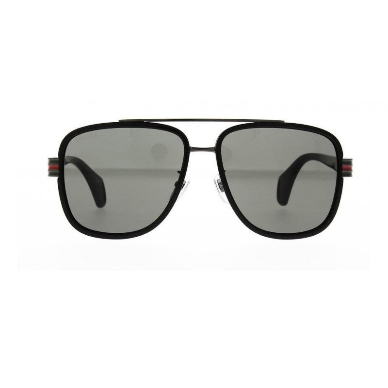 Gucci Gg0448s 001 Aviator Negro Gris Acetato Original