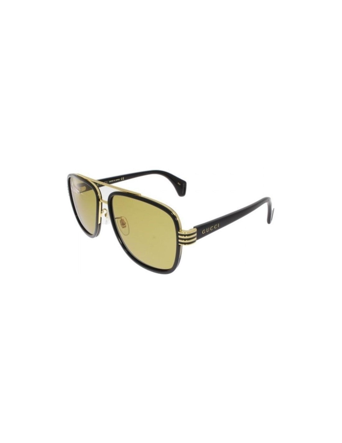 Gucci Gg0448s 002 Aviator Negro Cafe Ambar Acetato