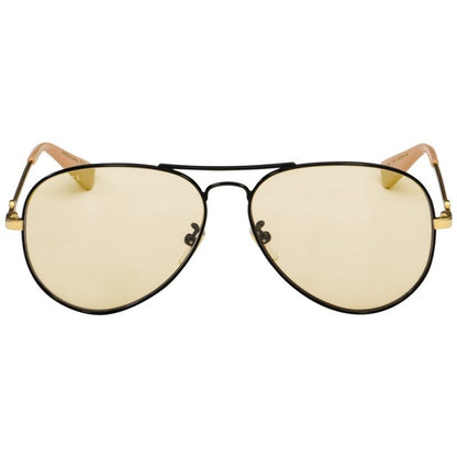 Gucci Gg0515s 003 Aviator Sunglasses Ambar Transparente Negro