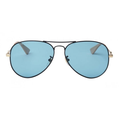 Gucci Gg0515s 005 Aviator Sunglasses Verde Transparente Negro