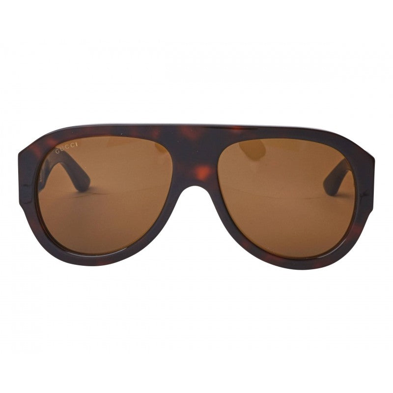 Gucci GG0668S 003 Aviator Square Acetato Carey Cafe