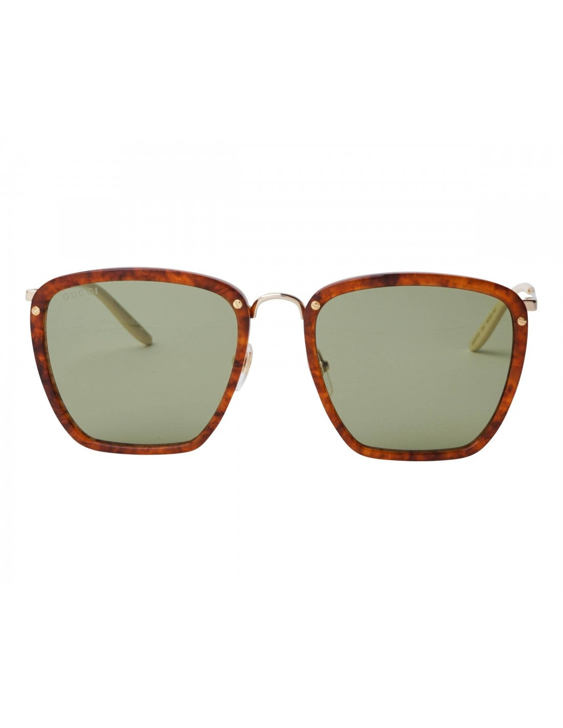 Gucci Gg0673S 004 Square Metal Carey Verde Original