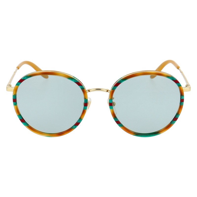 Gucci Gg0677SK 004 Round Metal Carey Verde Naranja Gris