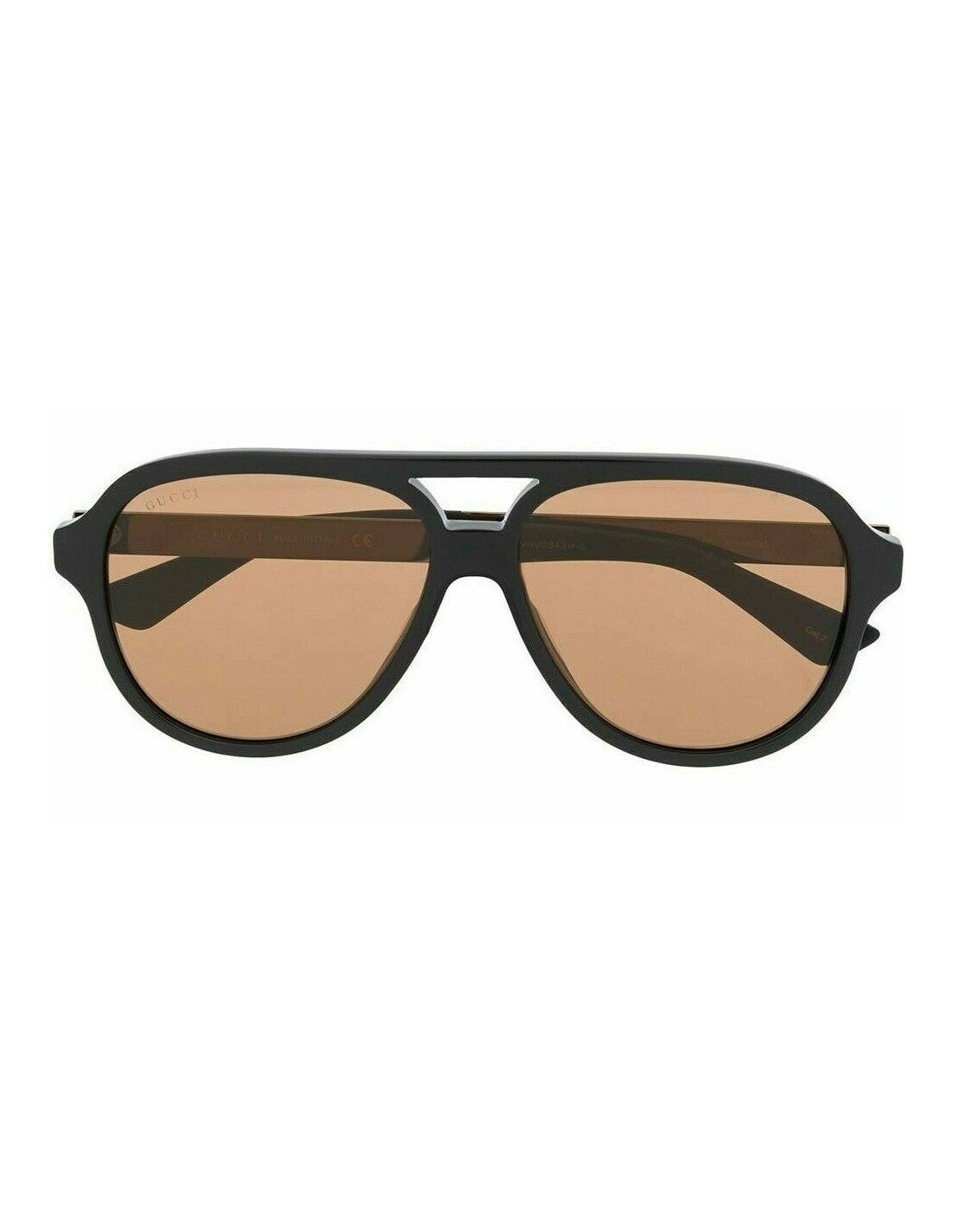 Gucci Gg0688S 005 Aviator Metal Cafe Amarillo Negro