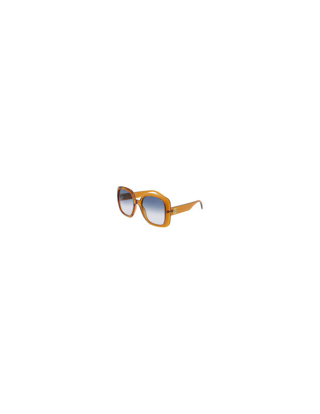 Gucci GG0713S 003 Square Shape Orange Blue Shaded