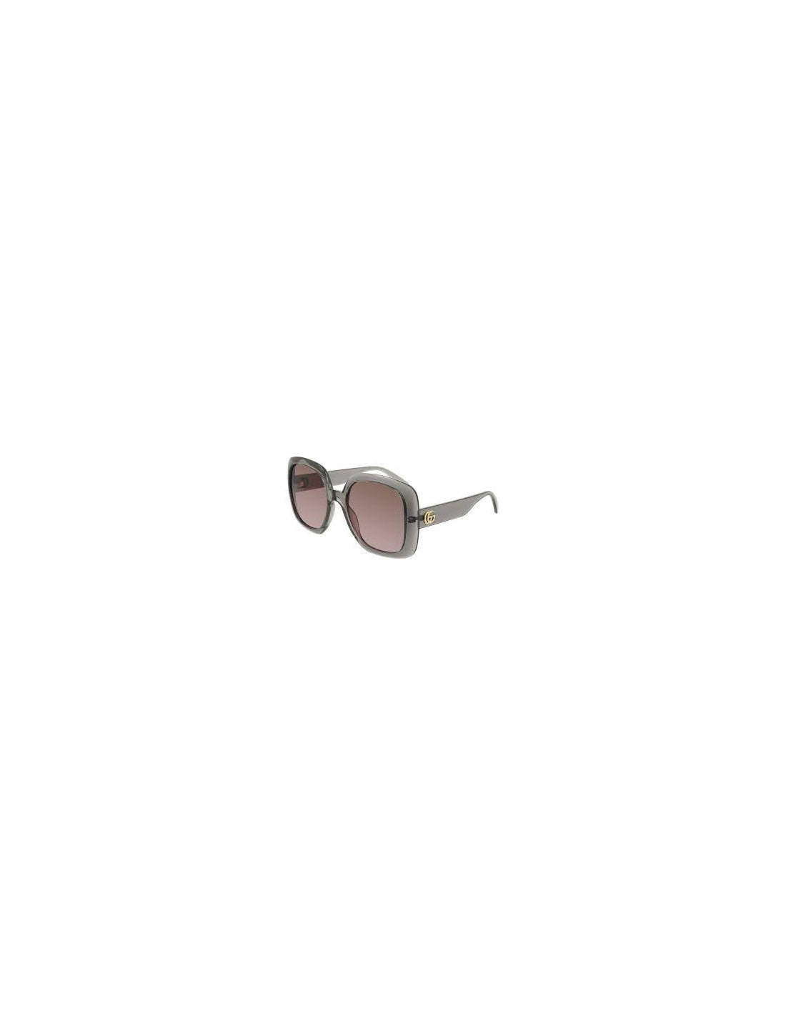 Gucci GG0713S 004 Square Shape Gray Brown Shaded