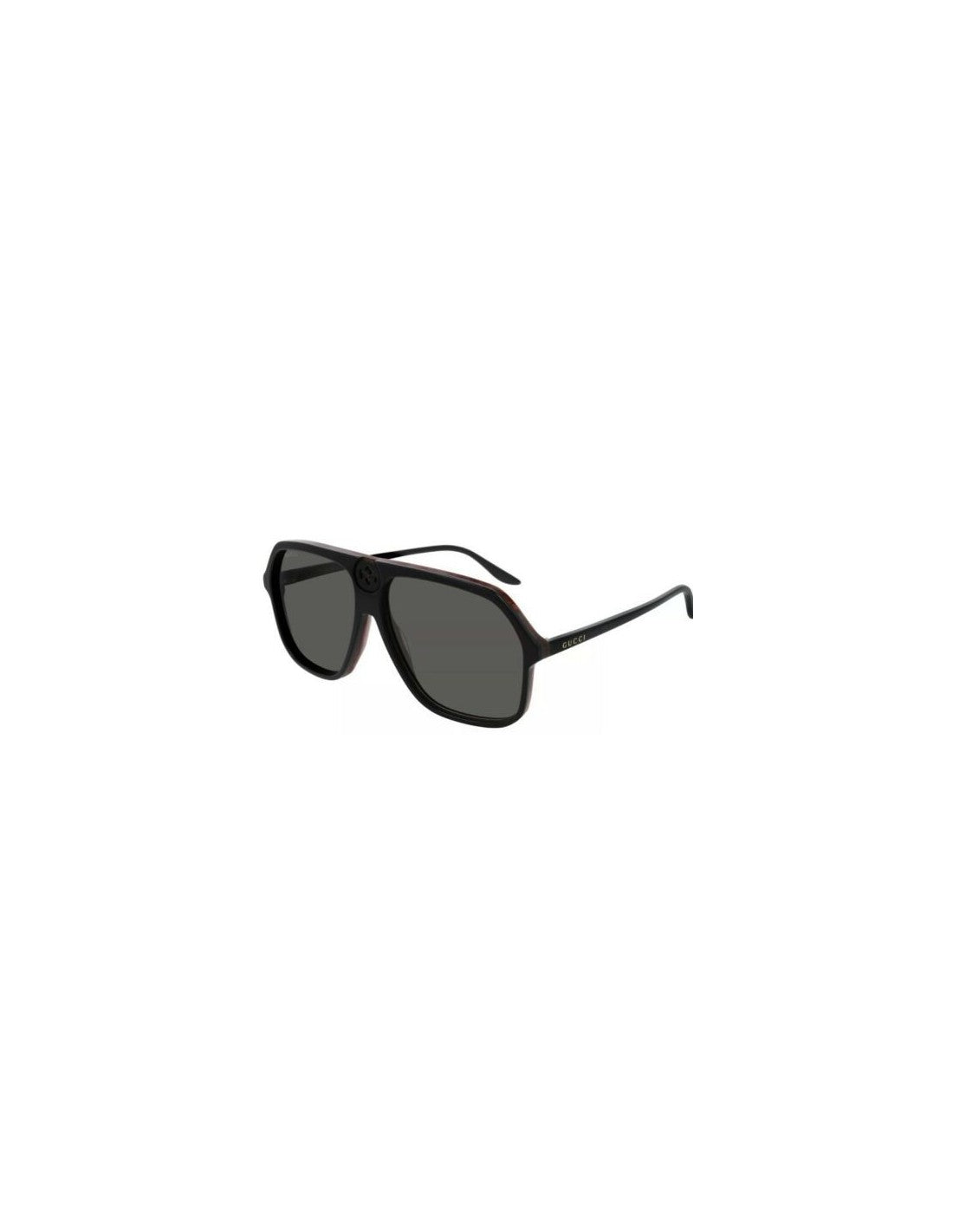 Gucci Gg0734S 001 Square Aviator Negro Gris Original Anteojos De Lujo