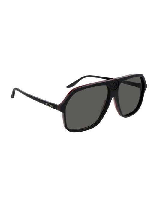 Gucci Gg0734S 001 Square Aviator Negro Gris Original