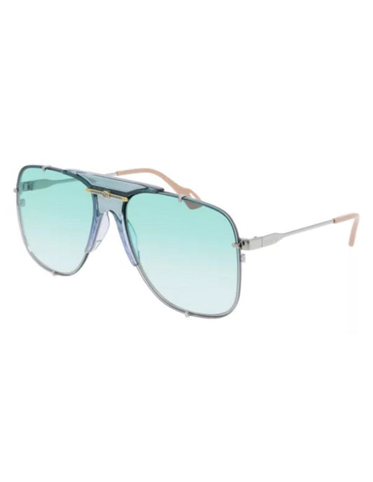 Gucci GG0739S 003 Square Shape Aviator Azul Dorado