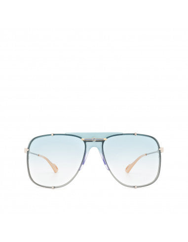 Gucci GG0739S 003 Square Shape Aviator Azul Dorado