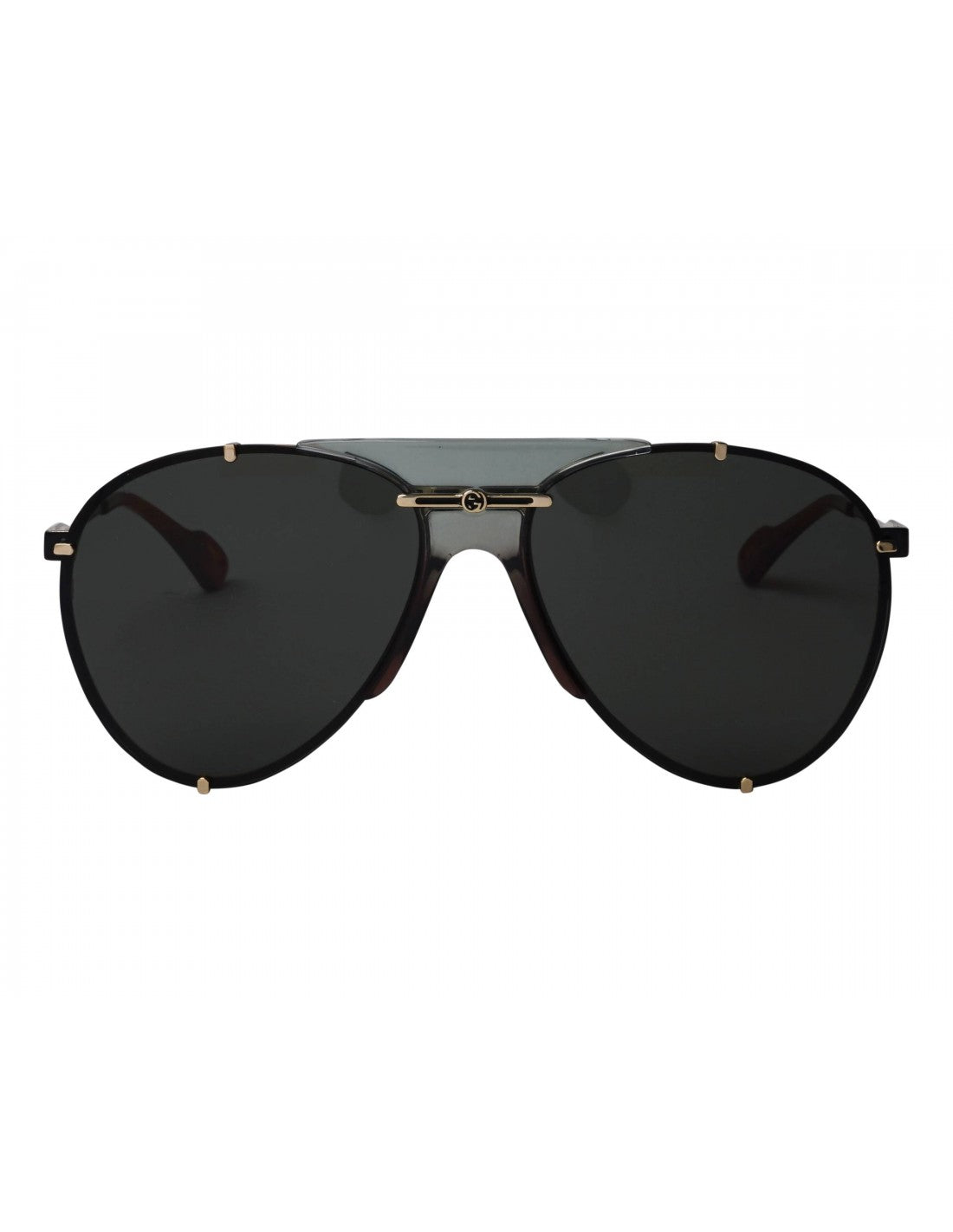 Gucci Gg0740S 001 Aviator Metal Gris Carey Dorado Original