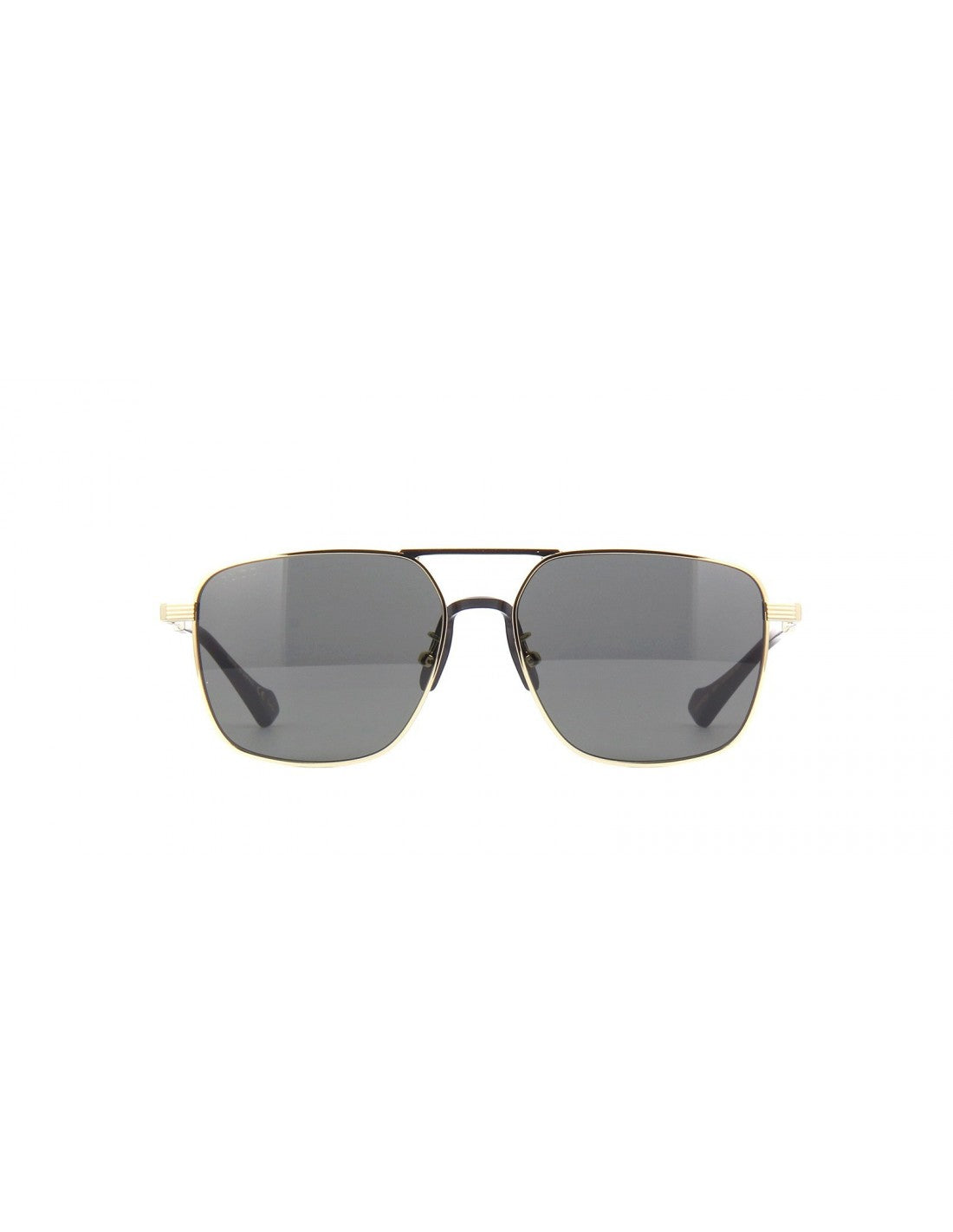 Gucci GG0743S 001 Aviator Square Metal Negro Dorado