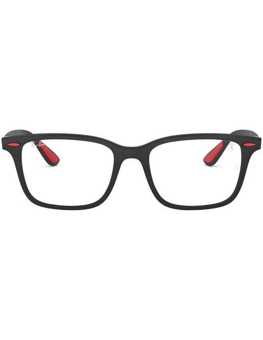 Ray Ban Rb7144M F602 Oftalmico Square Scuderia Ferrari Negro Rojo