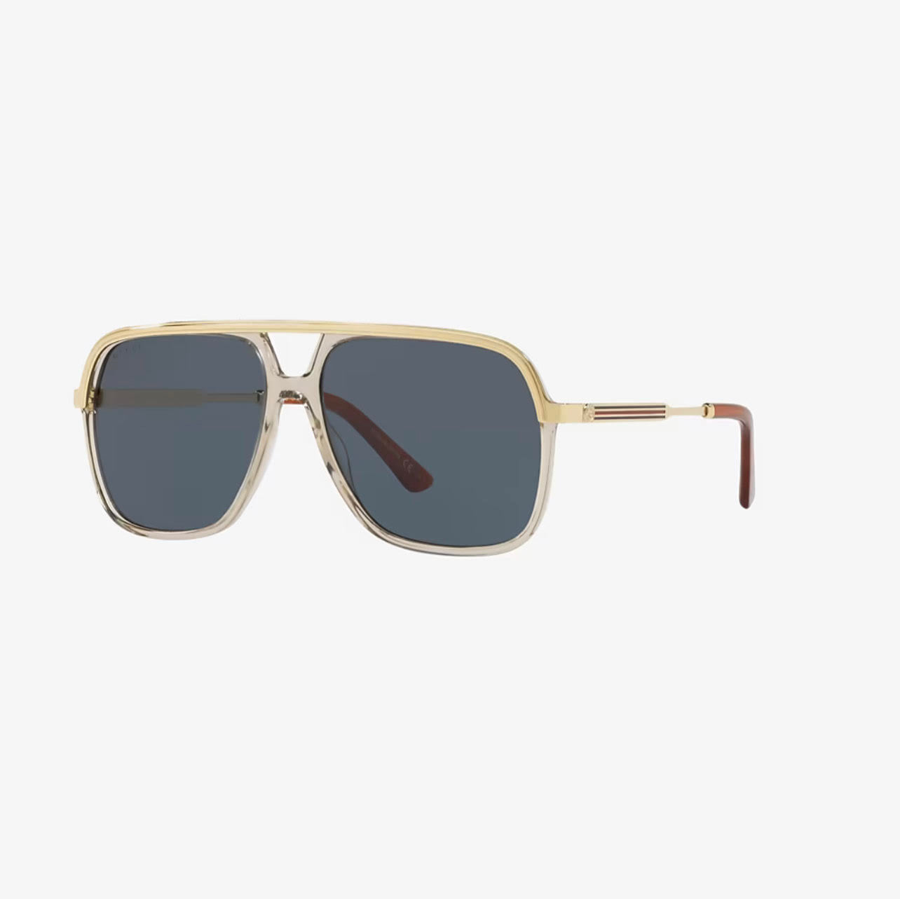 Gucci Gg0200S 004 Aviator Square Metal Gris Dorado