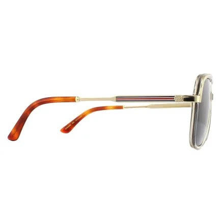 Gucci Gg0200S 004 Aviator Square Metal Gris Dorado